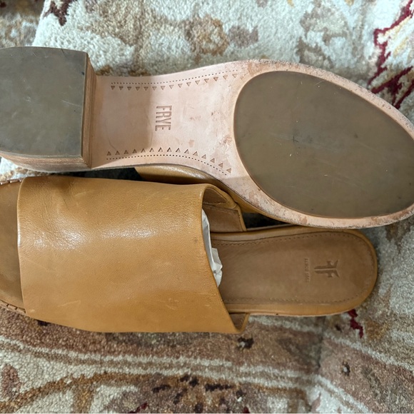 Frye leather sandals, size 9.5, camel color, gently worn once! - Picture 11 of 14